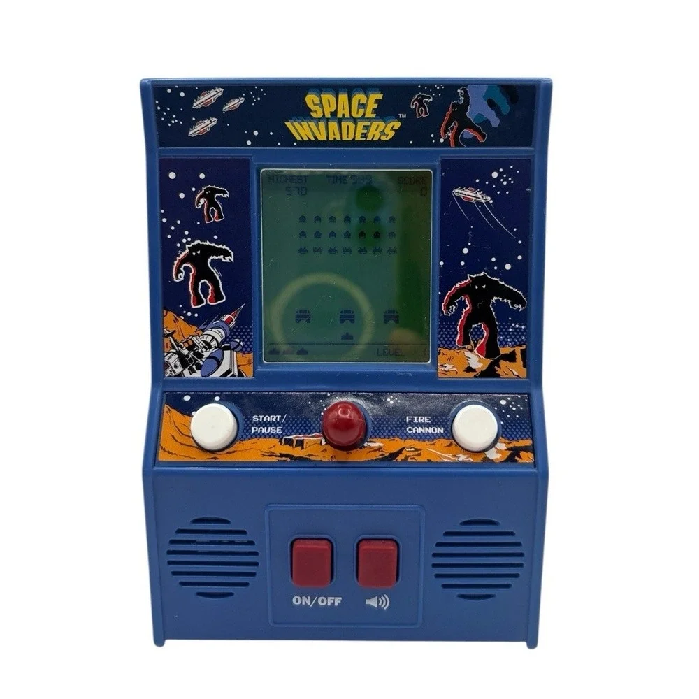 Space Invaders 2016 Handheld Classic Mini Arcade‎ Game Basic Fun Taito Working